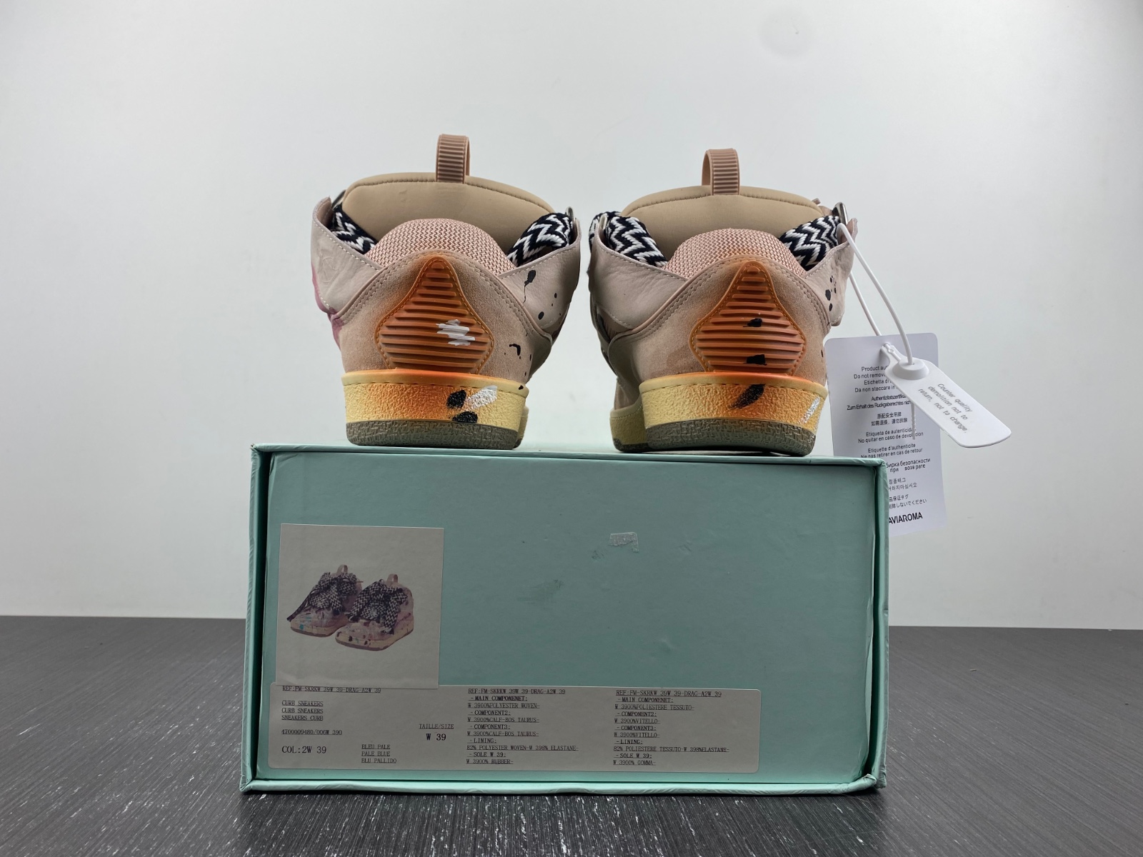 Lanvon Leather Curb Gallery Dept. Pale Pink Multi FW-SKDK02-DRGD-P22B5S0