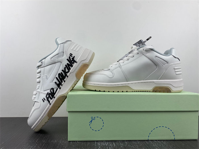 OFF-WHITE Out Of Office OOO Low Tops For Walking White Black OMIA189R21LEA0020101