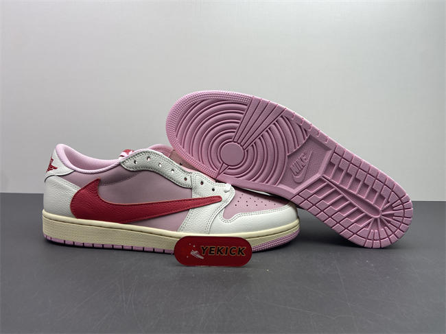 Travis Scott × AJ1 Low "Shy Pink" IQ7604-101